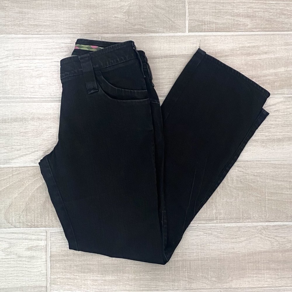 Vintage Ghg Mid-Rise Straight Leg Studded Pocket Jeans In Black Denim Size 29 View 2